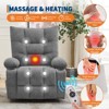 RONSHIN Power Lift Recliner Chair for Elderly with 45° Assist Stand, Electric Massage & Heat Recliner, Small Space Swivel Rocker with Cup Holders - 3 of 4