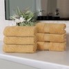 Chevron Zero Twist Cotton Solid and Jacquard Hand Towel Set of 6 by Blue Nile Mills - 2 of 4