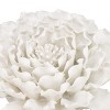 GlasFlength Wall Art Flowers Decorations 3D Flowers Wall Decoration Handmade Rustic Wall Art Simple for Living Room, White, 9.3"*3"*9.3" - 4 of 4