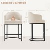 Arceso 1pc Counter Height Bar Stools, Modern Counter Stools Upholstered Barstools, with Curved Backrest and Arms - 2 of 4