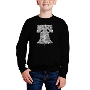 LA Pop Art Liberty Bell - Boy's Word Art Crewneck Sweatshirt - 1 of 3