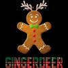 Women's Design By Humans Gingerbread Reindeer Matching Family Group Christmas Pajama By Forever9 Racerback Tank Top - 2 of 3
