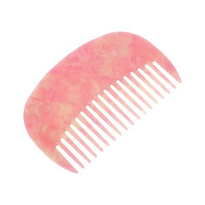 Unique Bargains Retro Anti-Static Pocket Size wide-tooth for Thick Curly Hair Detangling Combs Pink 1 Pc - 1 of 4