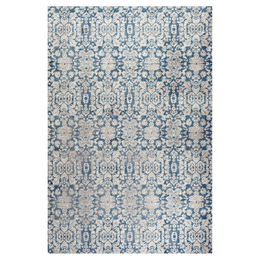 Blue/Beige Abstract Loomed Area Rug - (5'1inx7'7in) - Safavieh