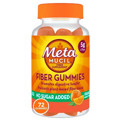 Metamucil Fiber Supplement Sugar-free Gummies - Orange - 72ct