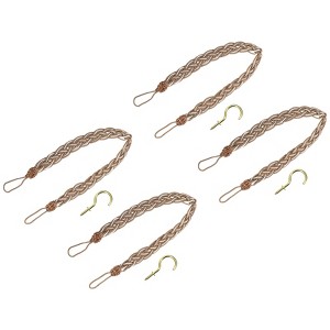 Unique Bargains Hand Woven Braided Rope Decorative Curtain Tiebacks - 1 of 4