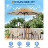 9FT Outdoor Table Patio Umbrella with Button Tilt and Crank Handle for Gardens, Patios, Backyards and Pools - 3 of 4