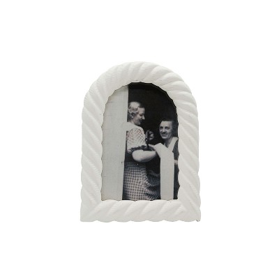 4x6 Arched Picture Frame White by Foreside Home & Garden