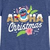 Girls' - Lilo and Stitch - Aloha Christmas Fitted Short Sleeve Graphic T-Shirt - 2 of 4