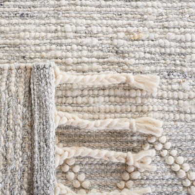 Artisan Ivory Wool 4' x 6' Handwoven Flatweave Area Rug