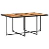 vidaXL 9 Piece Patio Dining Set with Cushions - Black and Cream Wood - 10 Items - 3 of 4
