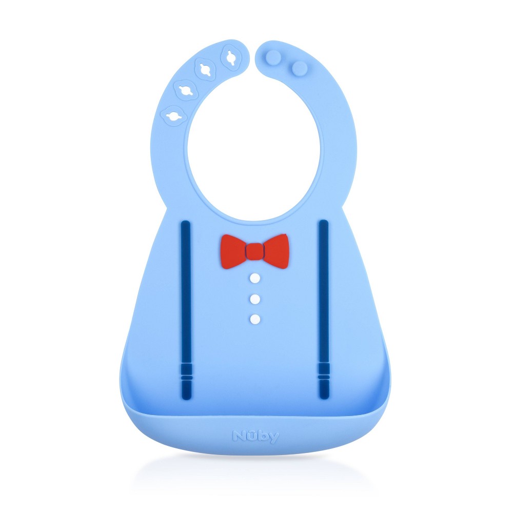 Photos - Other for feeding Nuby Bib 3D Silicone - Suspenders 