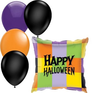 LoonBalloon Standard Foil Halloween Balloon with 4 Latex Balloons – Party Decoration Set - 1 of 4