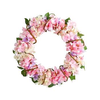 Nearly Natural 16” Hydrangea Artificial Wreath