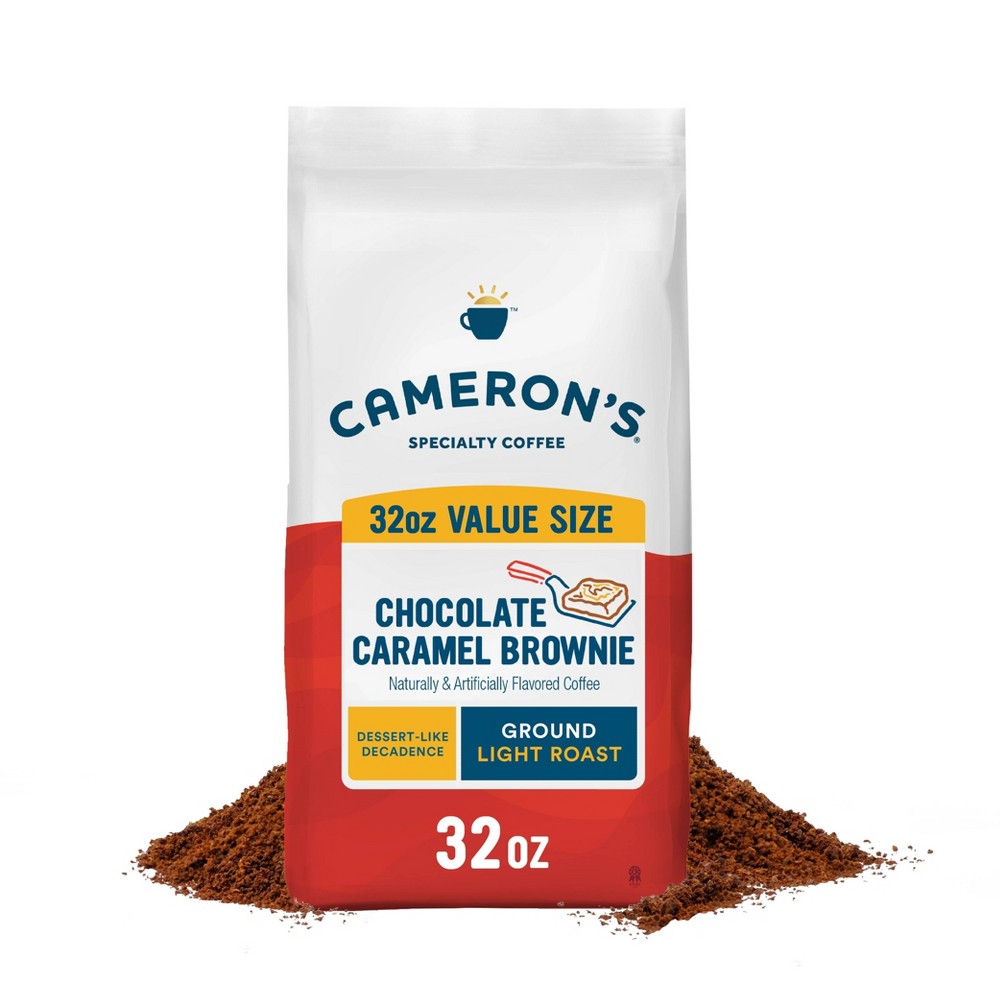 Cameron's Coffee Chocolate Caramel Brownie Flavored Light Roast Ground Coffee - 32oz