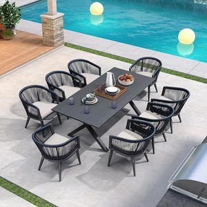 PURPLE LEAF Patio Dining Set All-Weather Wicker Aluminium Outdoor Table and Chairs Set for Backyard Decor Kitchen Modern Furniture Set - 1 of 4