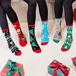 Joyfy 6 PCS Christmas Socks, Winter Warm Cotton Snowman Crew Socks for Women, Holiday Birthday & Xmas Party Gifts - 1 of 4