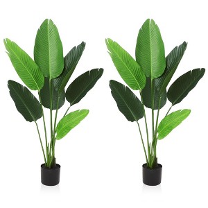 4 Ft/5FT/6FT Bird of Paradise Artificial Plant, Artificial Bird of Paradise Plant,1pack or 2pack - 1 of 4