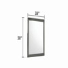 SEVOBAL Bathroom Vanity Mirrors Modern Wood Frame Mirror Compact Design Lightweight Yet Sturdy Easy Installation, Gray, 0.87"*38.19"*38.19" - 3 of 4