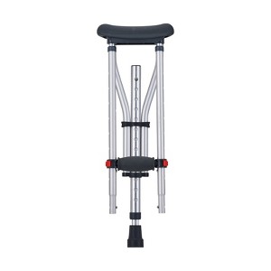 VEVOR Underarm Crutches, 13-Level Height  Underarm Walking Crutches, Lightweight Aluminum Crutches for Adults Teenager,1 Pair 300LBS,Black&Silver - 1 of 4