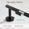 USHOWER Matte Black Toilet Paper Holder, Wall-Mounted Toilet Roll Holder for Bathroom, Durable SUS304 Stainless Steel, Modern Style - 4 of 4