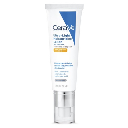 cerave light sunscreen lotion face moisturizing ultra spf 7oz target