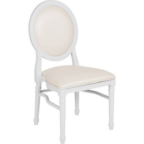 Hercules Series King Louis Dining Side Chair White Riverstone Furniture Collection Target