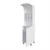 LunaLulinlk White Kitchen Pantry with Pneumatic Door and Open Storage - 4 of 4