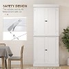 LunaLulinlk Freestanding Kitchen Pantry Cabinet, Tall Storage Cabinet with 4 Doors and 2 Adjustable Shelves - 3 of 4