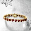 Ross-Simons 18.00 ct. t.w. Ruby Heart Tennis Bracelet in 18kt Gold Over Sterling - 3 of 4