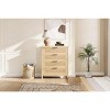 Dresser for Bedroom Rattan Chest of Dressers Tall Dresser for Closet with Drawers Boho Night Stand Large - 3 of 4