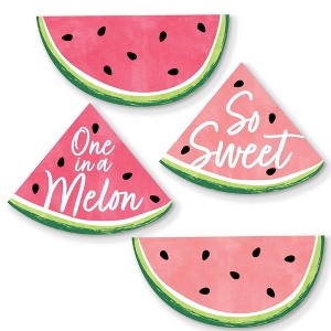 Big Dot of Happiness Sweet Watermelon - DIY Shaped Fruit Party Cut-Outs - 24 Count - 1 of 4