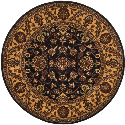 Golden Jaipur Gj250 Hand Tufted Area Rug - Black/gold - 6' Round ...