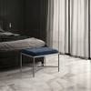 Meridian Furniture,Valley Chenille Fabric Bench - 2 of 4