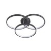 MAYEERTY Ceiling Light 20 Modern Black LED 3 Ring Flush Mount Fixture for Living Room - 4 of 4