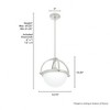 Hunter 12.75" Wedgefield Ceiling Light Brushed Nickel Finish - Modern Globe Pendant with Glass Shade, 1-Bulb Dimmable Design - 2 of 4