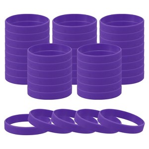 Unique Bargains Sports Party Games Fashion Silicone Bracelet Wristbands 60 Pcs - 1 of 4