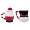 100 North Santa and Snowman 16 ounce Dolomite Ceramic Christmas Holiday Festive Coffee Tea Cup Mugs For Your Favorite Morning Brew Pack of 2 - 3 of 4