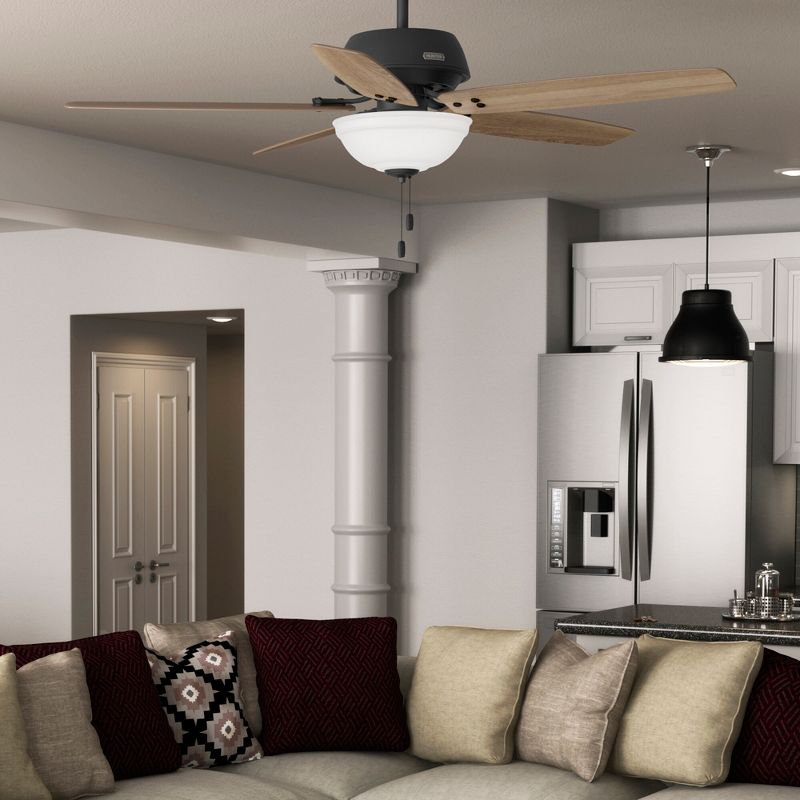  60" Reveille Ceiling Fan with Light Kit and Pull Chain (Includes LED Light Bulb) - Hunter Fan, 4 of 11