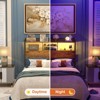 Aheaplus Storage Headboard with Led Lights & Charging Station - 4 of 4