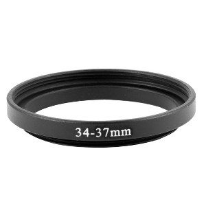 Unique Bargains Aluminum Durable Lightweight Anodized Camera Lens Filter Adapter 34mm-37mm Black 1 Pc - 1 of 4