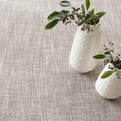 Hand Hooked Gray Wool Runner Rug with Ivory Accents, 2'5" x 8'