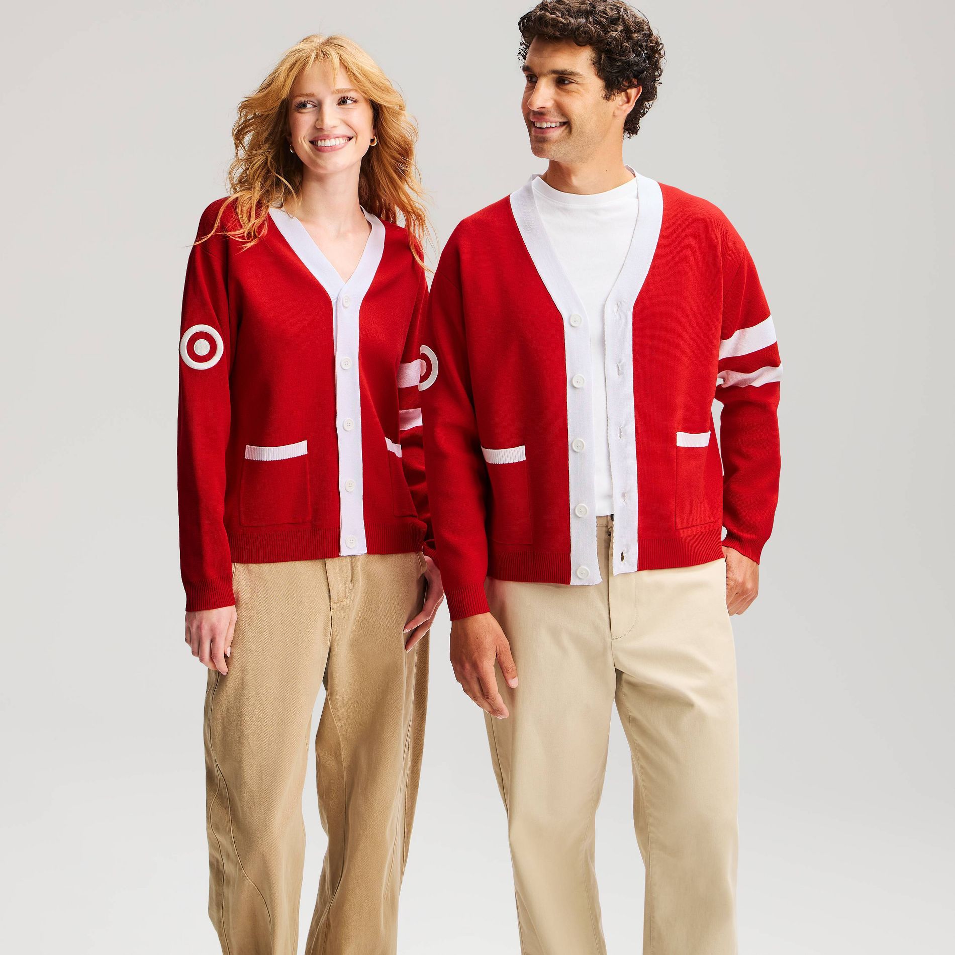 Unisex Collection186 Logo Cardigan - Target Branded Red M