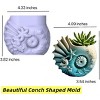 JDICTION Silicone Epoxy Resin Molds - Conch Shell Shaped Sea Animal Design, for Plaster/Wax Candle Holders & DIY Home Décor - 2 of 4