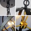 Chloe Lighting Abbott Farmhouse-Style Black Bronze Wood 3 Light Pendant 20" Wide - 3 of 4