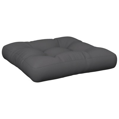 vidaXL Pallet Cushion Grey 100% Polyester 23.6 x 23.6 x 4.7 in