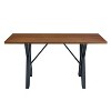 Vynxaria Indoor Dining Table, Walnut Finish with Metal Legs, Stylish for Home Dining Spaces - 4 of 4