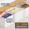 3 Pack 86qt Under Bed Storage Containers with Lids - 10" High Large Organizers for Bedroom, Closet, Clothes, Bed Sheets  - SpaceAid - 3 of 4
