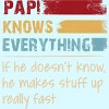 Men's Design By Humans Papi Knows Everything, If not Makes Stuff Up By HoangCathrine T-Shirt - 2 of 2