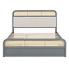 Queen Size Wooden Platform Bed with Trundle and 2 Drawers - 3 of 4